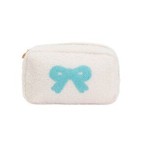 CULTIVATED CONCEPTS White/blue Bow Travel Pouch